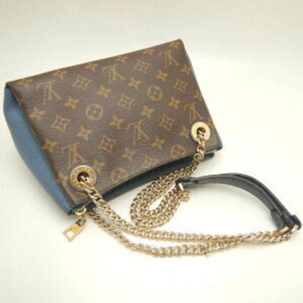 LOUIS VUITTON Monogram Surene Shoulder Bag Brown Blue - Picture 3 of 9